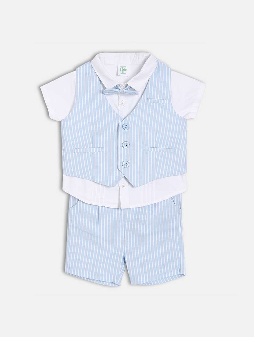 boys printed shirt and shorts co-ord set