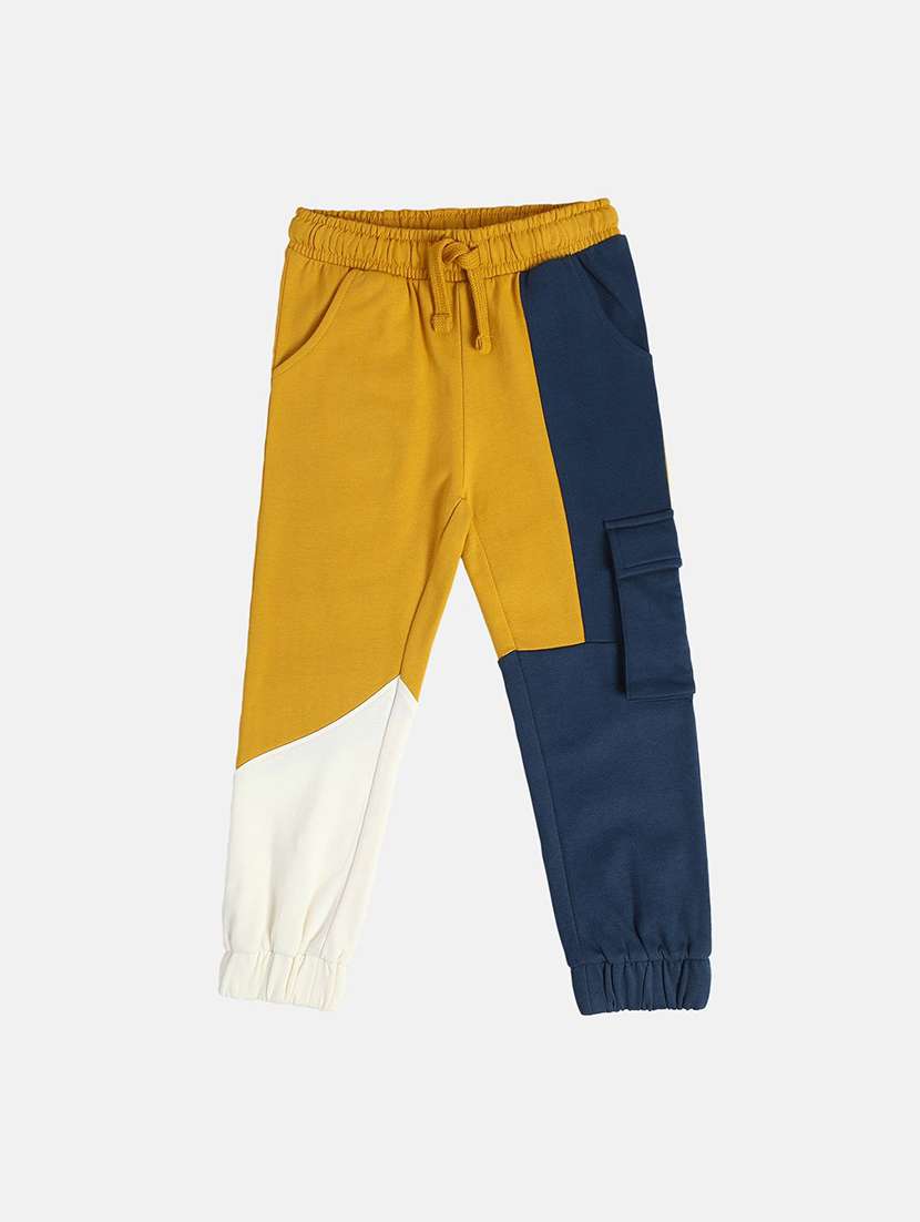 boys color blocked mid rise jogger