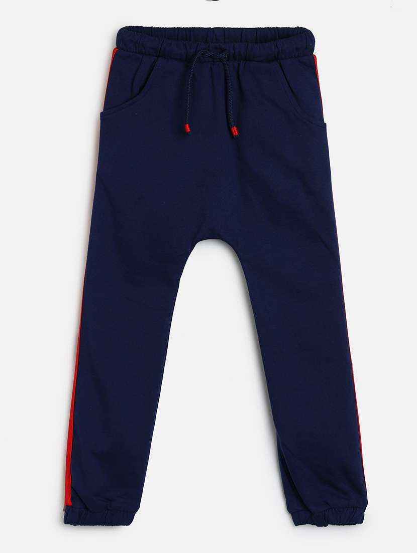 boys solid mid rise jogger