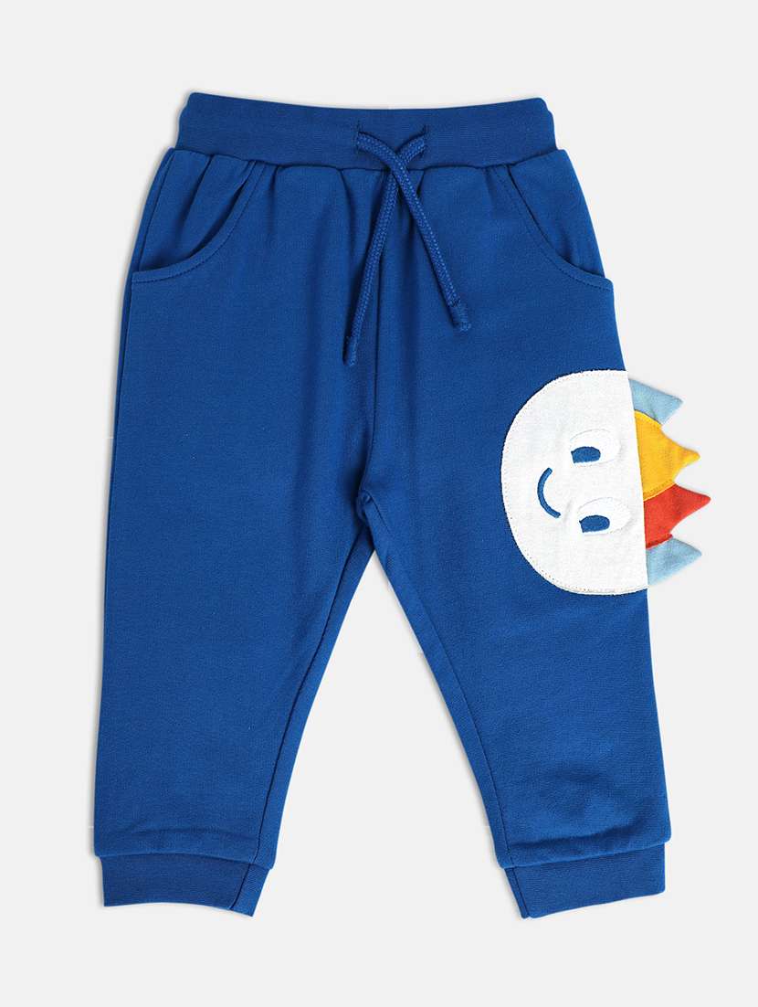 boys solid mid rise jogger