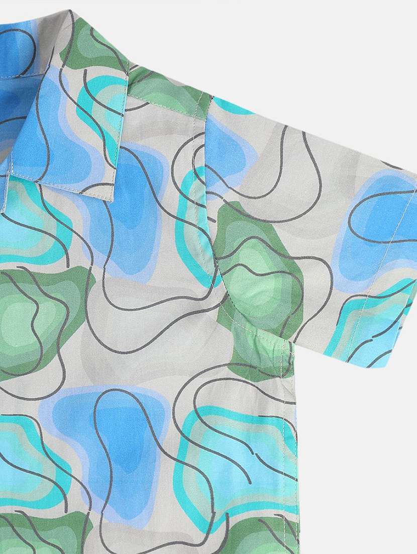 boys printed short sleeve collared shirt - 22106683 -  Standard Image - 3