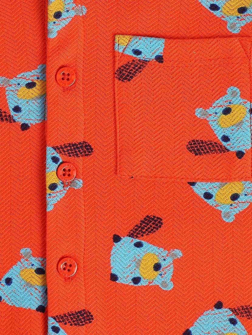 boys printed long sleeve hooded shirt - 22106686 -  Standard Image - 3