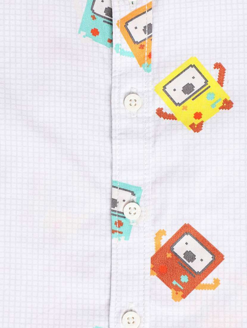boys printed short sleeve collared shirt - 22106697 -  Standard Image - 5
