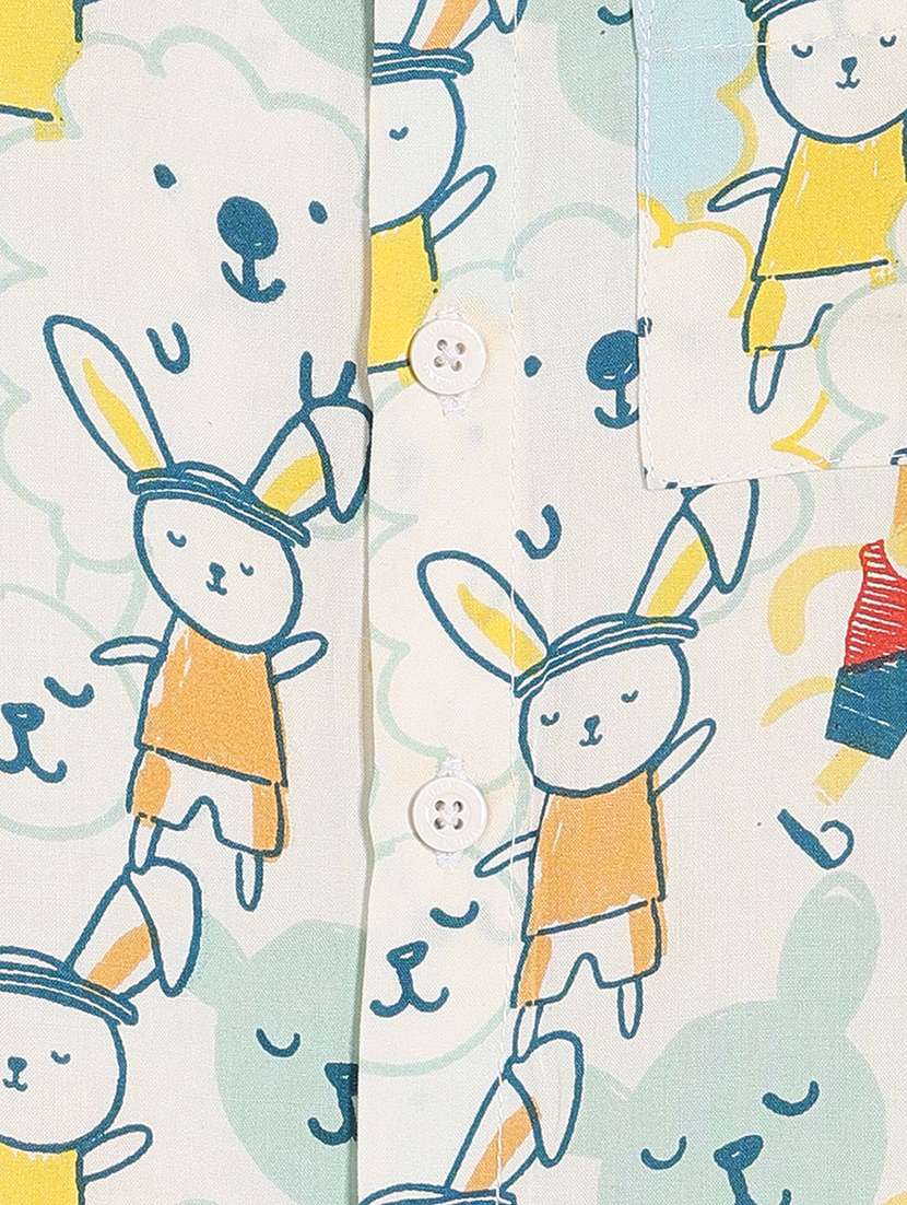 boys printed short sleeve collared shirt - 22106699 -  Standard Image - 3