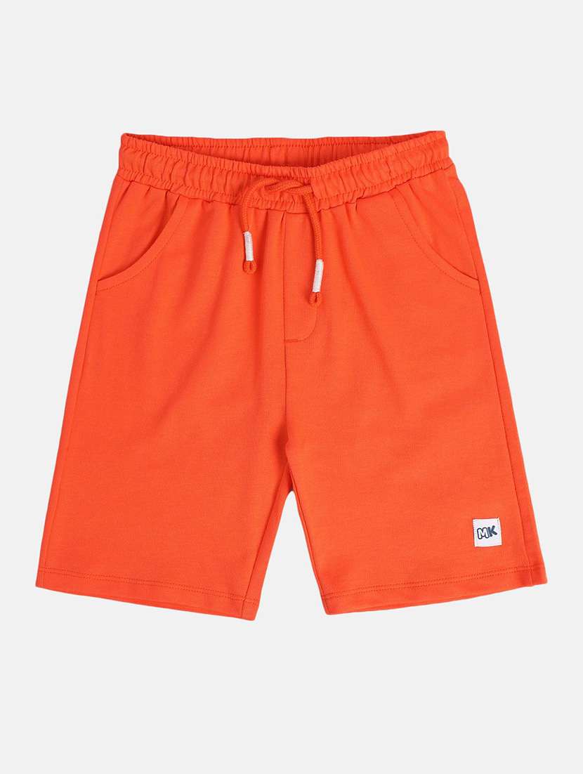 boys solid mid rise regular fit shorts 