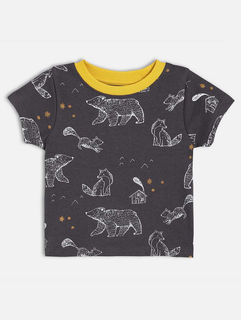 kids printed round neck t-shirt