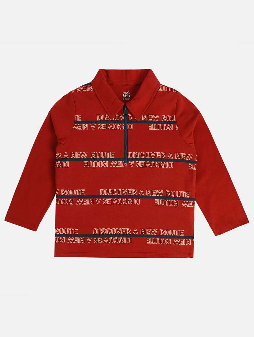 boys printed long sleeve polo t-shirt