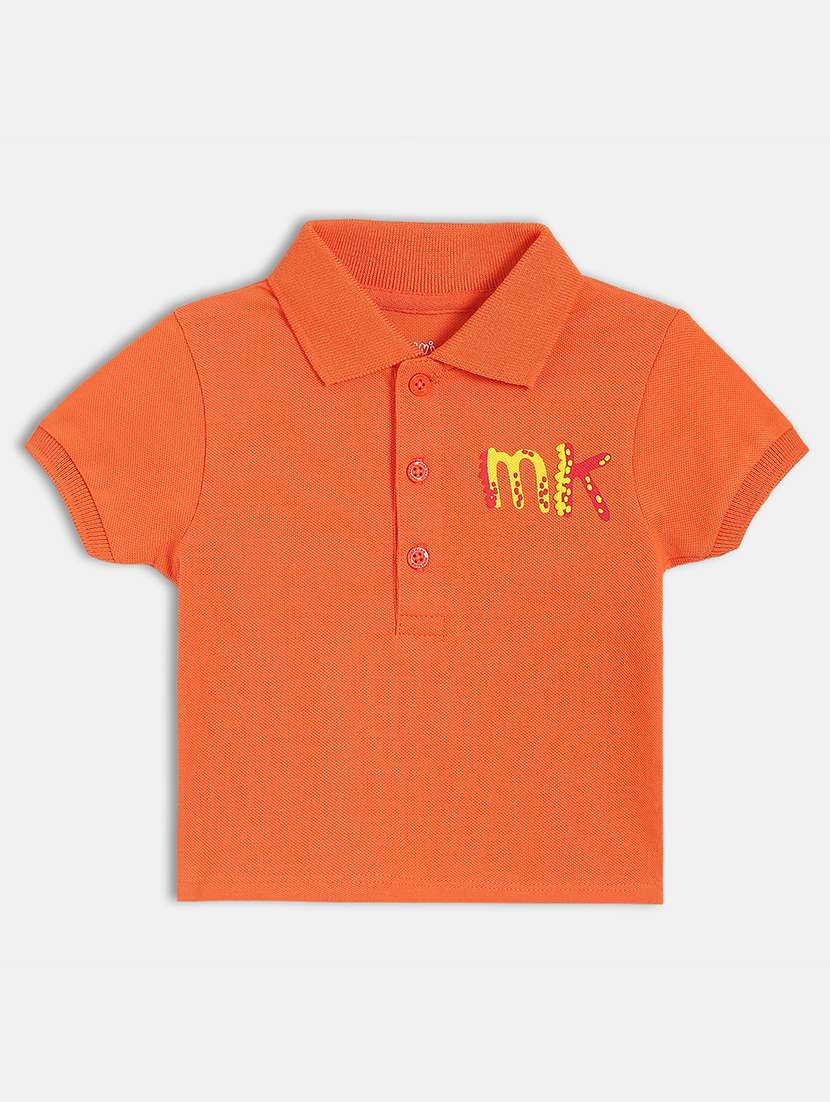 boys printed short sleeve polo t-shirt