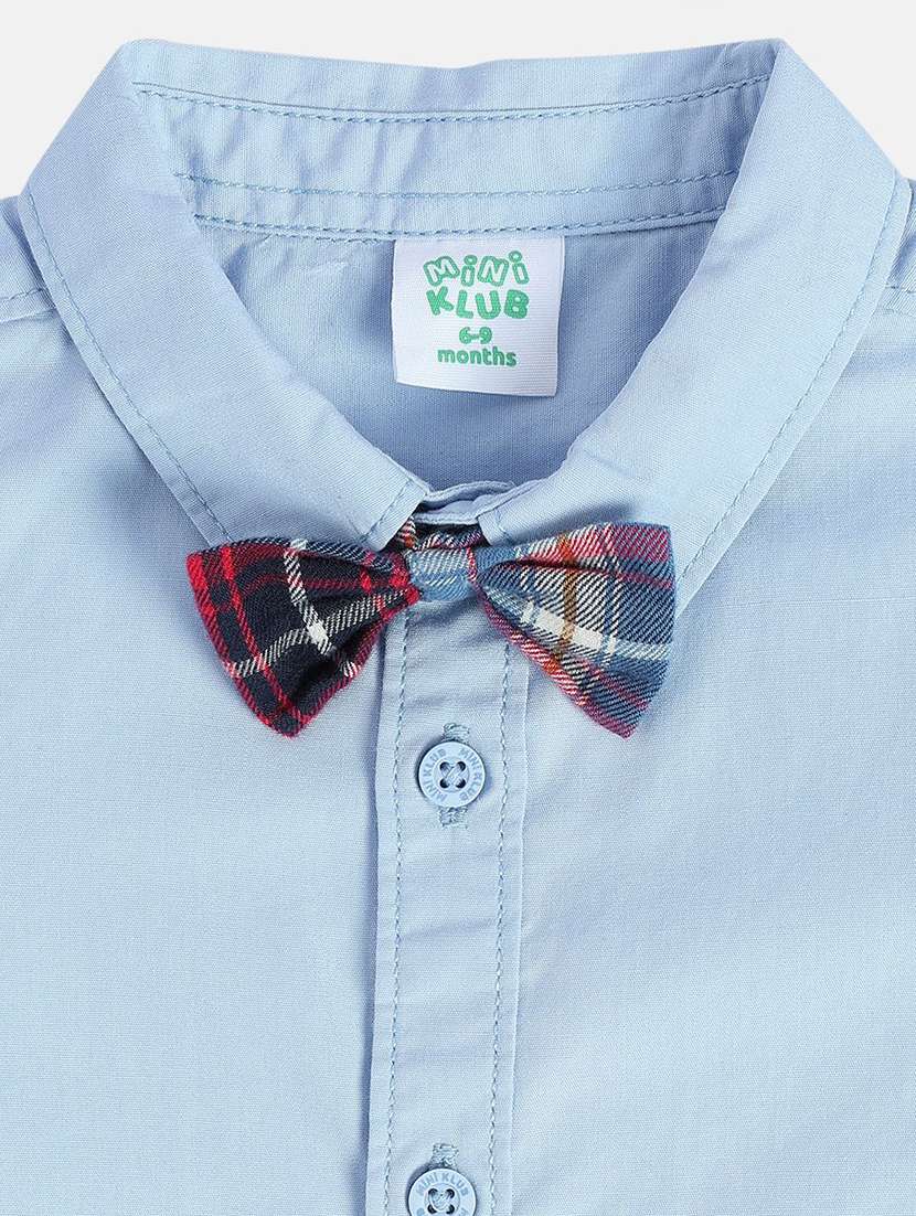 kids printed shirt with dungree set - 22107043 -  Standard Image - 3