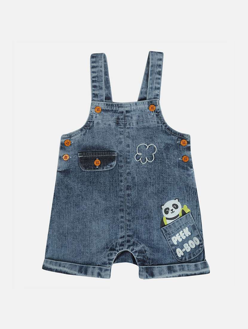 boys printed t-shirt and dungree set - 22107054 -  Standard Image - 3