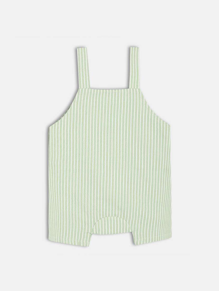 kids striped t-shirt with dungree set - 22107061 -  Standard Image - 3