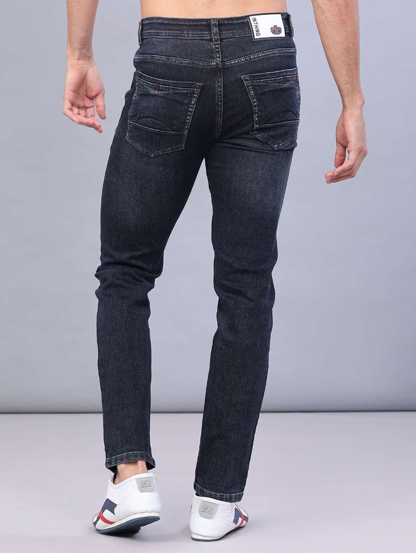 men washed mid rise full length jeans - 22107105 -  Standard Image - 3