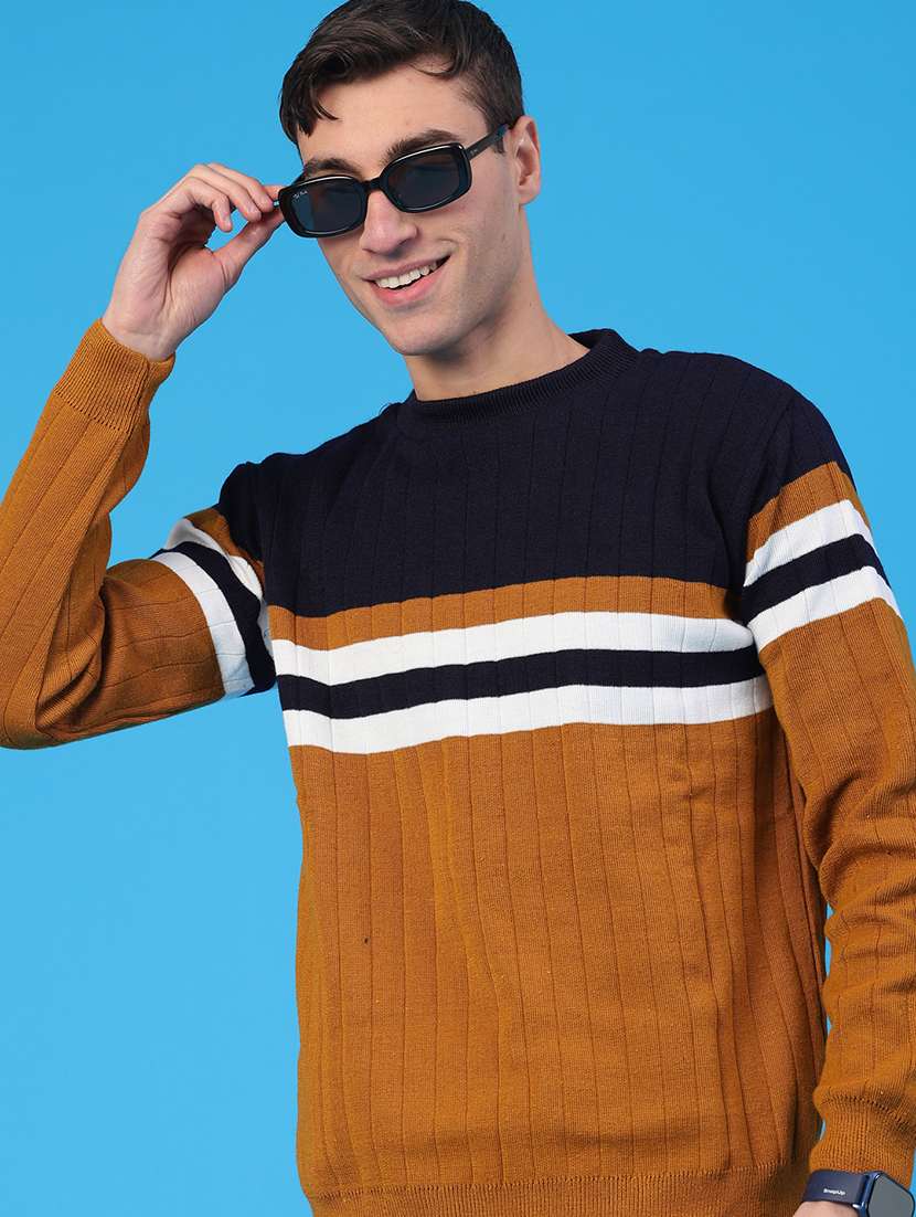 men self designed long sleeve pullover