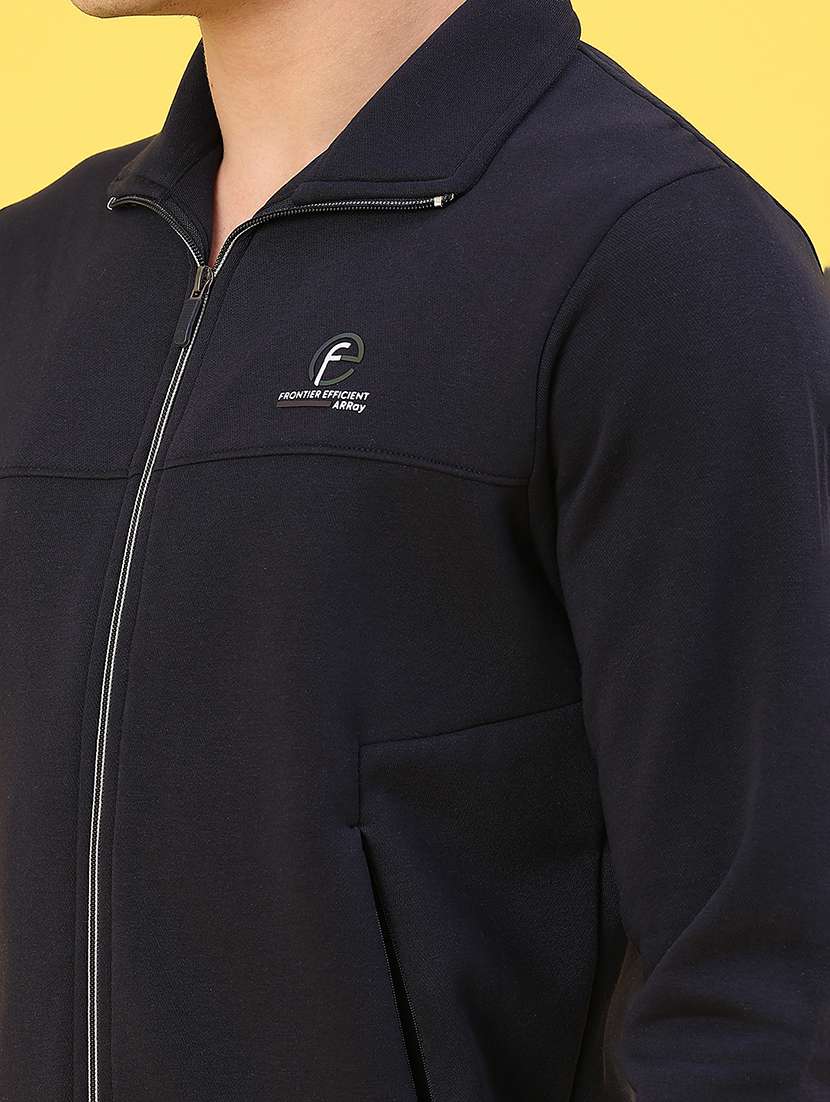 men solid long sleeve full length track suit - 22107170 -  Standard Image - 5