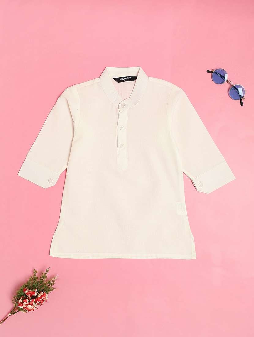 boys printed long sleeve kurta set  - 22107207 -  Standard Image - 3