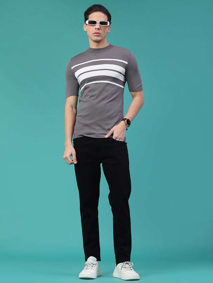 men striped round neck regular fit pullover - 22107260 -  Standard Image - 5