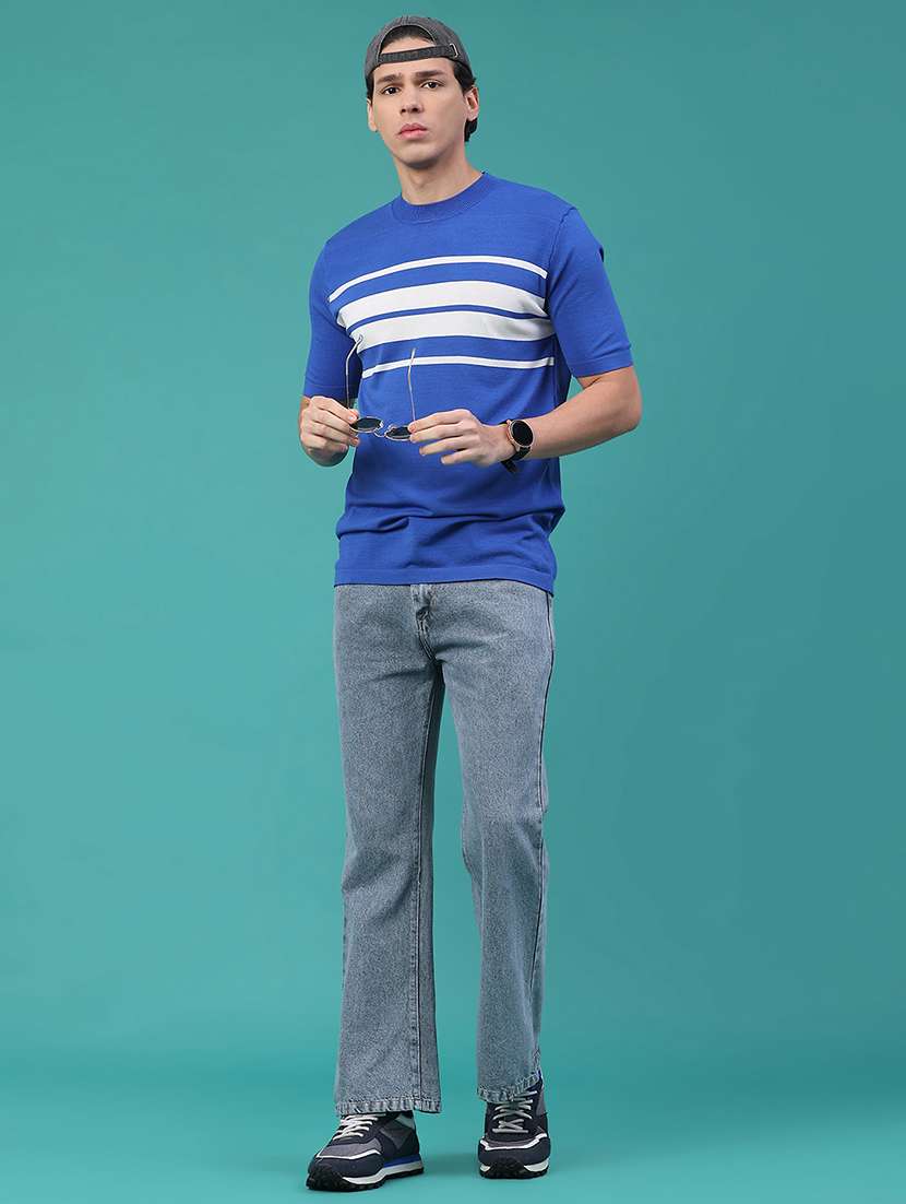 men striped round neck regular fit pullover - 22107261 -  Standard Image - 5