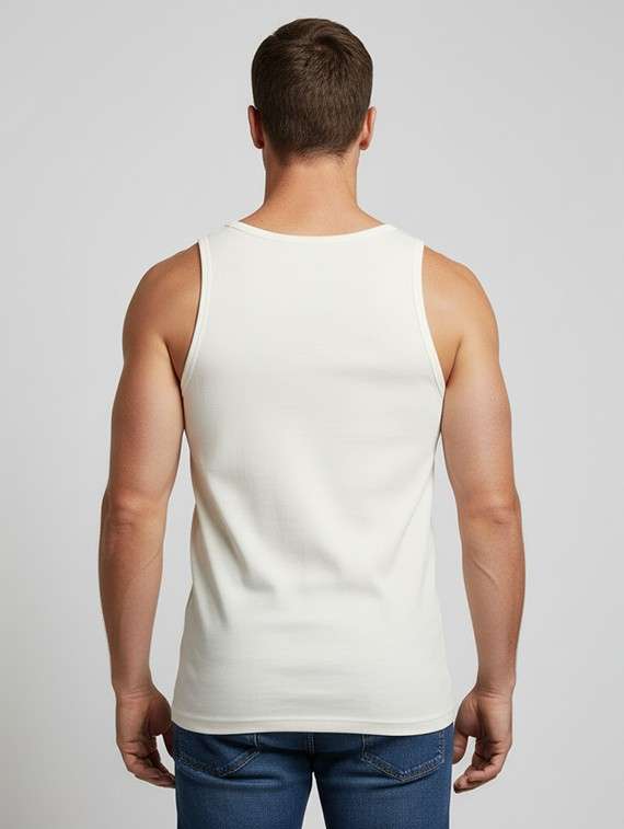 men solid sleeveless vest - 22107372 - Standard Image - 3