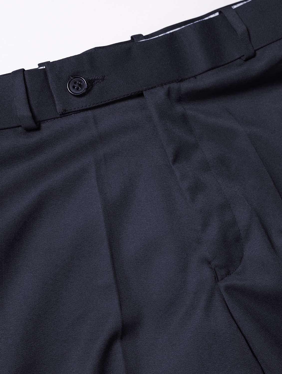 men solid mid rise flat front formal trouser - 22107379 -  Standard Image - 5