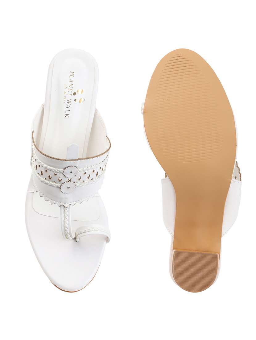 women solid one toe block heel sandal - 22107406 - Standard Image - 5