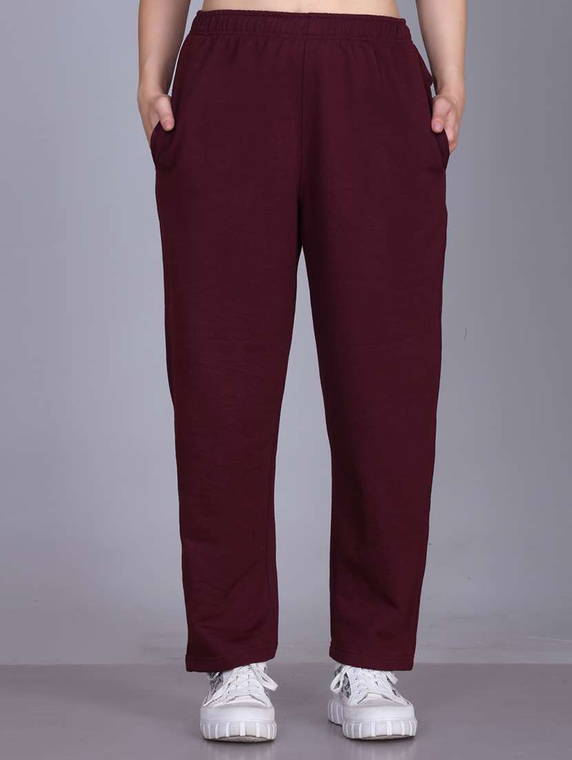 women solid mid rise regular fit track pant - 22107413 - Zoom Image - 0