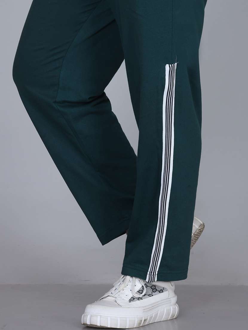 women solid mid rise regular fit track pant - 22107415 - Standard Image - 3