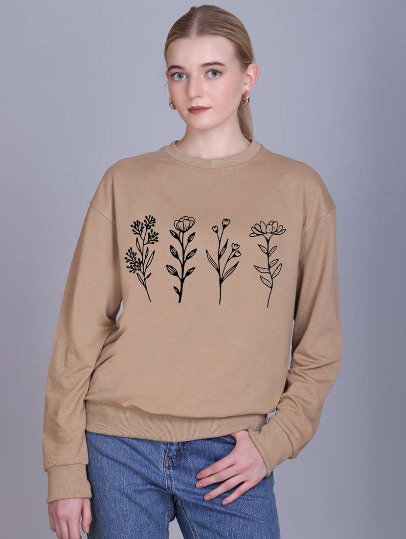 women printed long sleeve sweatshirt