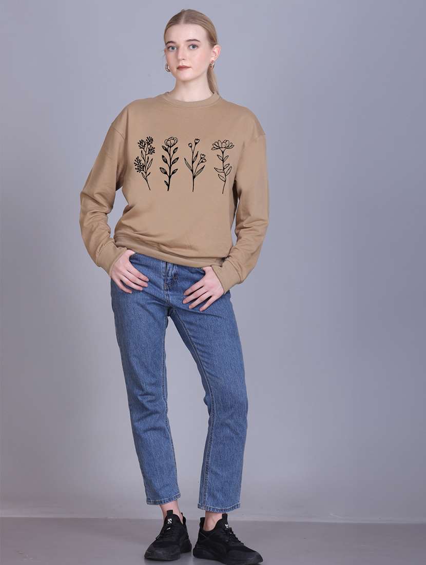 women printed long sleeve sweatshirt - 22107441 -  Standard Image - 3