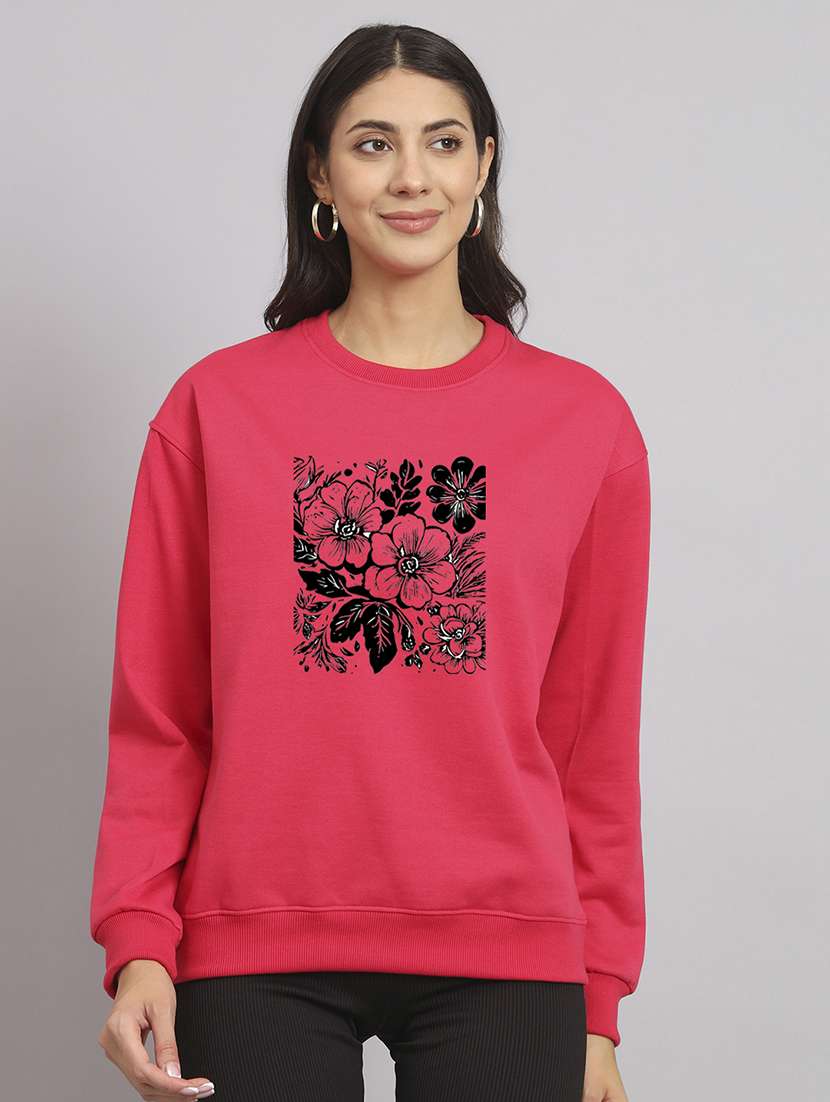 women printed long sleeve sweatshirt