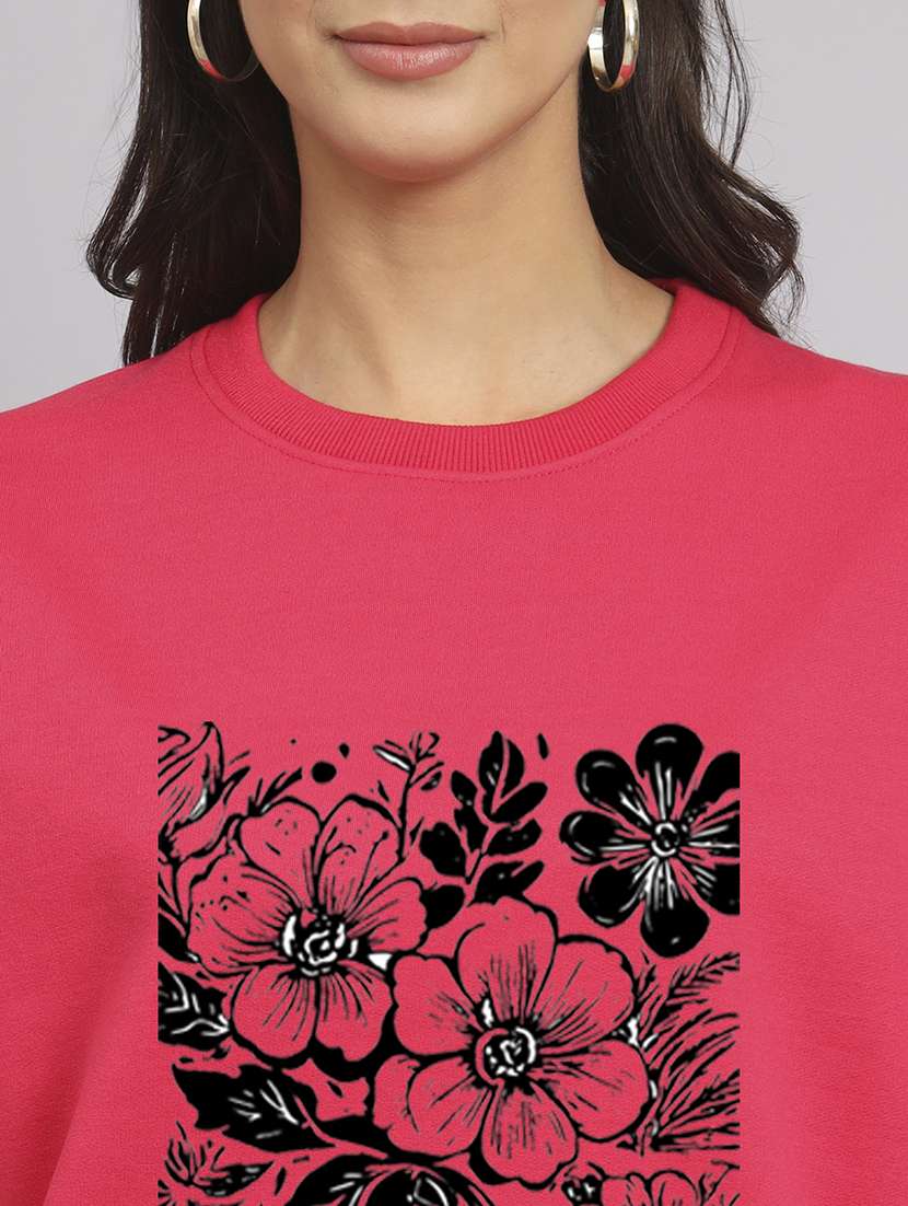 women printed long sleeve sweatshirt - 22107471 -  Standard Image - 3