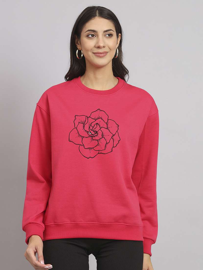 women printed long sleeve sweatshirt