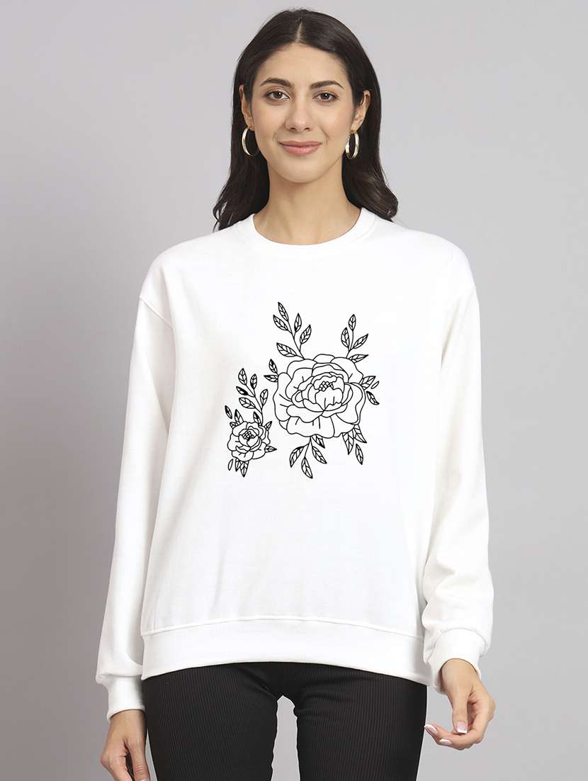 women printed long sleeve sweatshirt