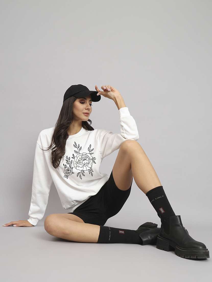 women printed long sleeve sweatshirt - 22107490 -  Standard Image - 3