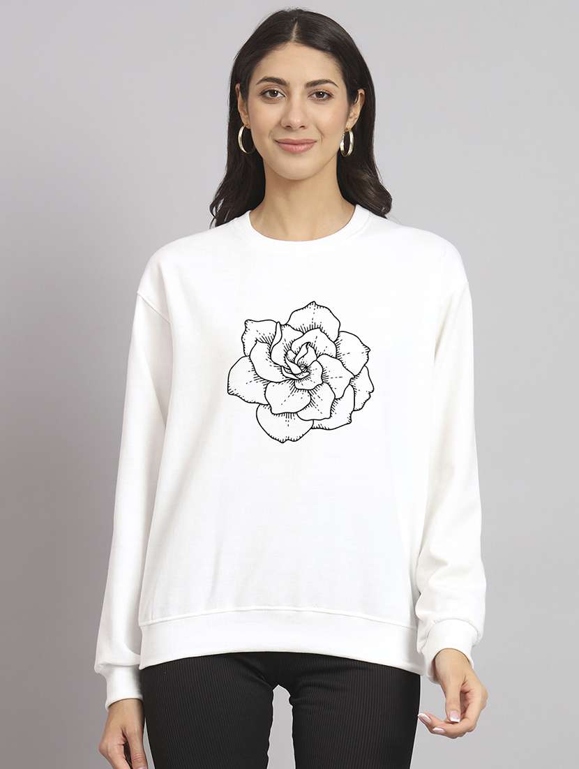 women printed long sleeve sweatshirt