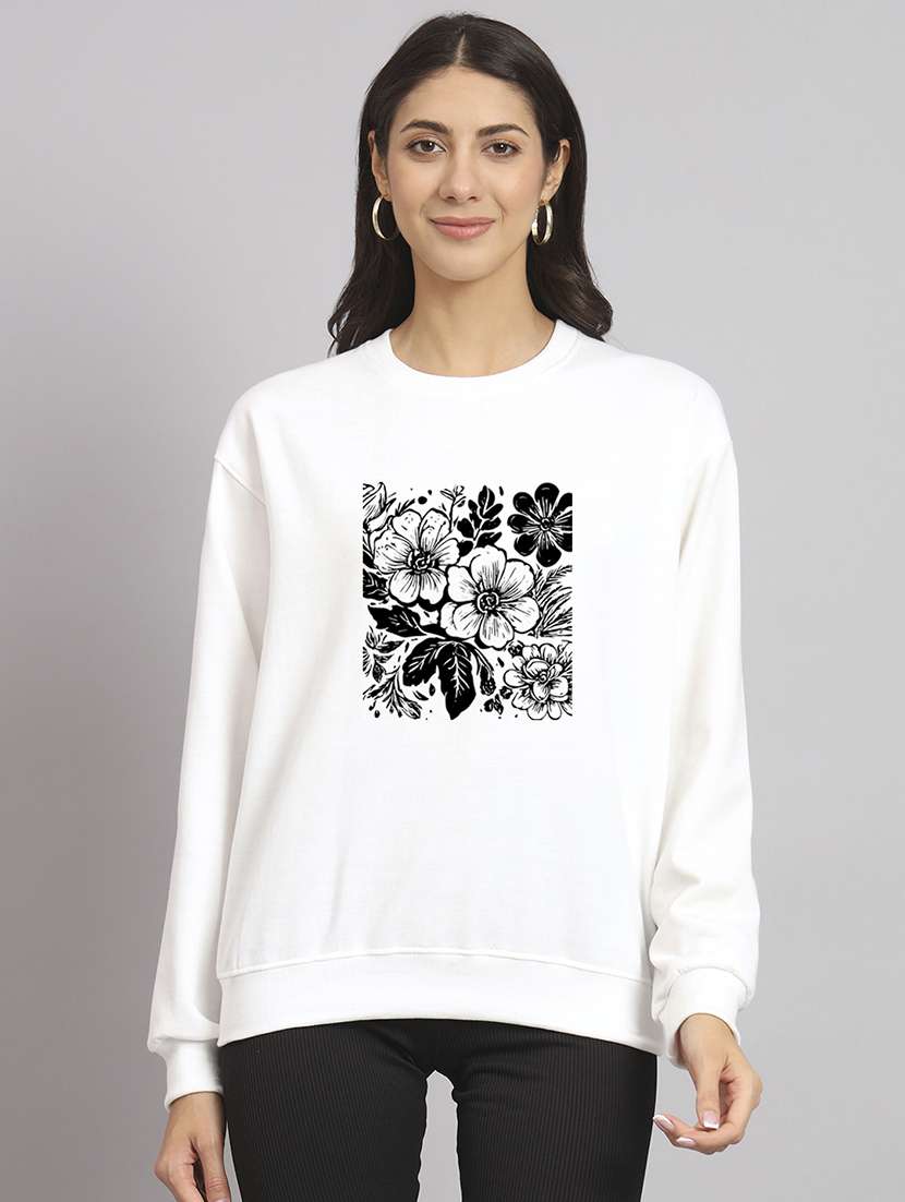 women printed long sleeve sweatshirt