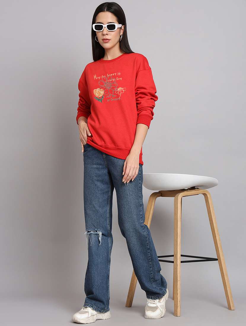women printed long sleeve sweatshirt - 22107545 -  Standard Image - 3
