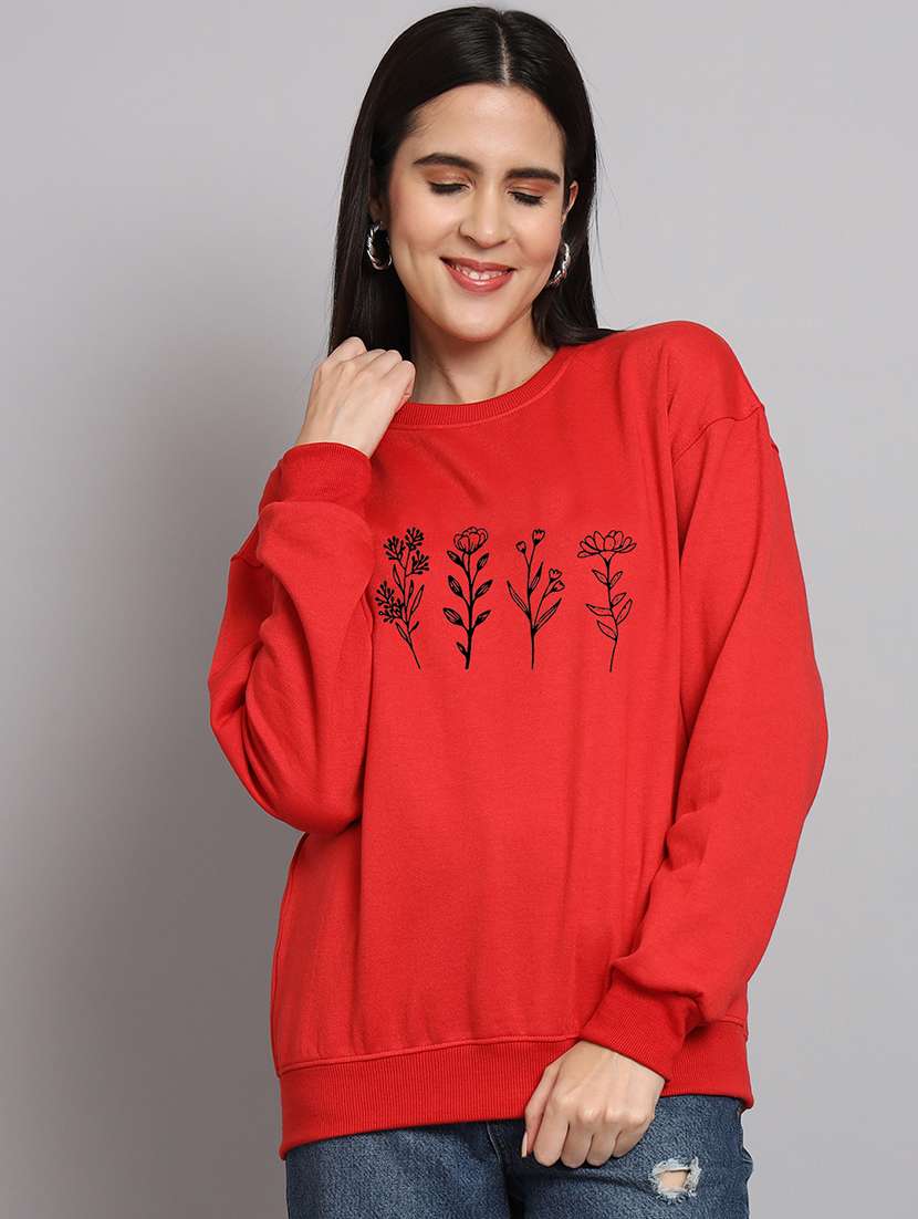 women printed long sleeve sweatshirt