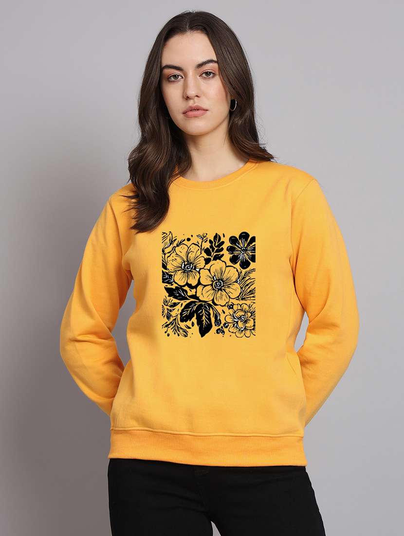 women printed long sleeve sweatshirt