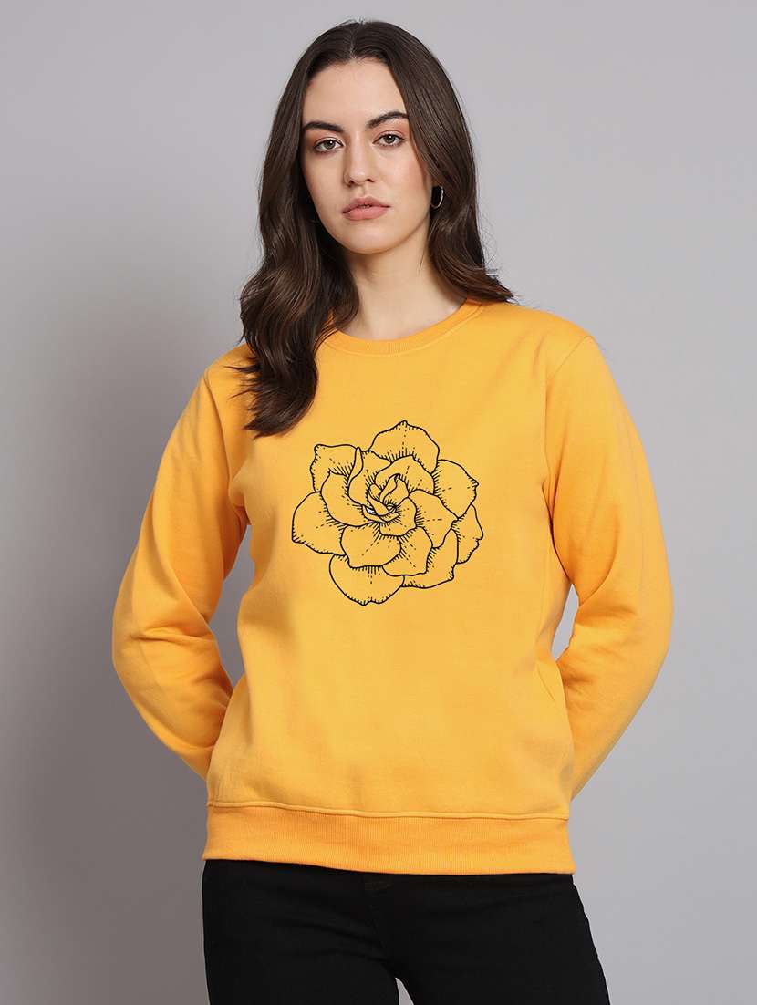 women printed long sleeve sweatshirt