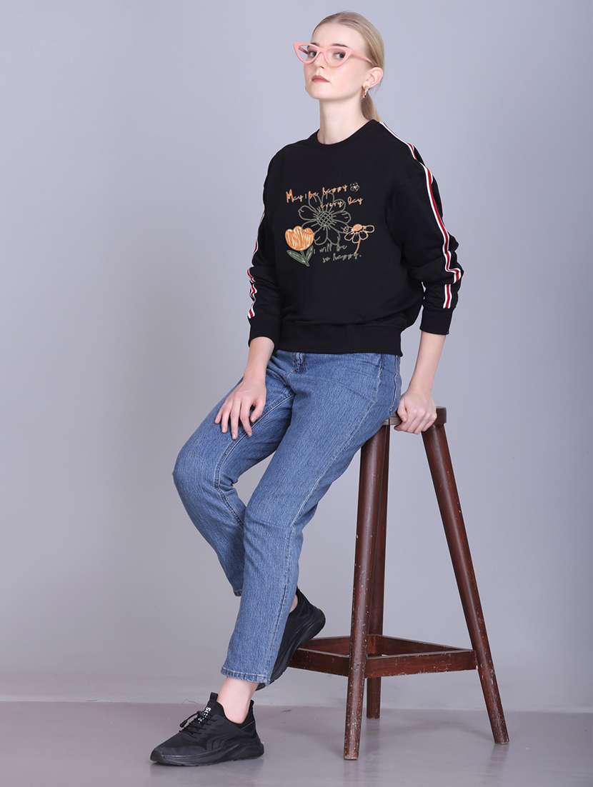 women printed long sleeve sweatshirt - 22107555 -  Standard Image - 3