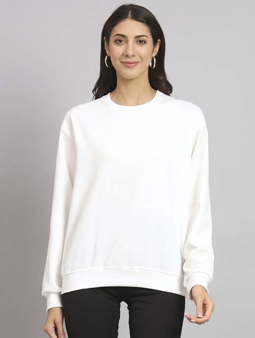women solid long sleeve sweatshirt - 22107577 -  Standard Image - 0