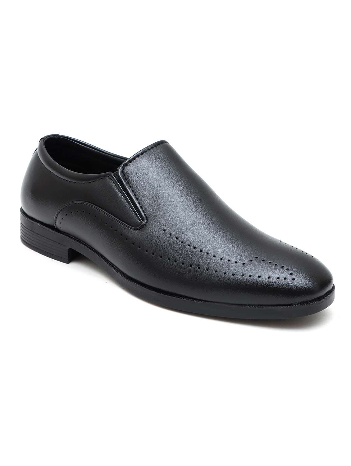 men black slip on formal shoes - 22107585 - Standard Image - 3