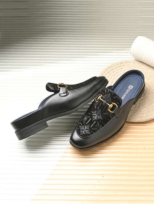 men black slip on mule - 22107643 - Standard Image - 0