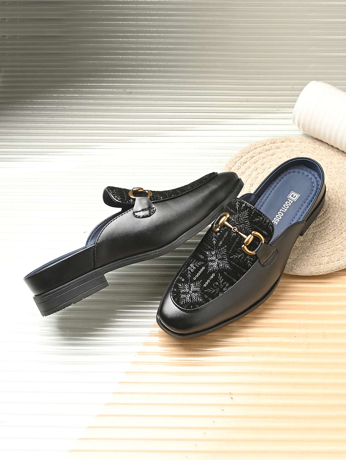 men black slip on mule - 22107643 - Zoom Image - 0