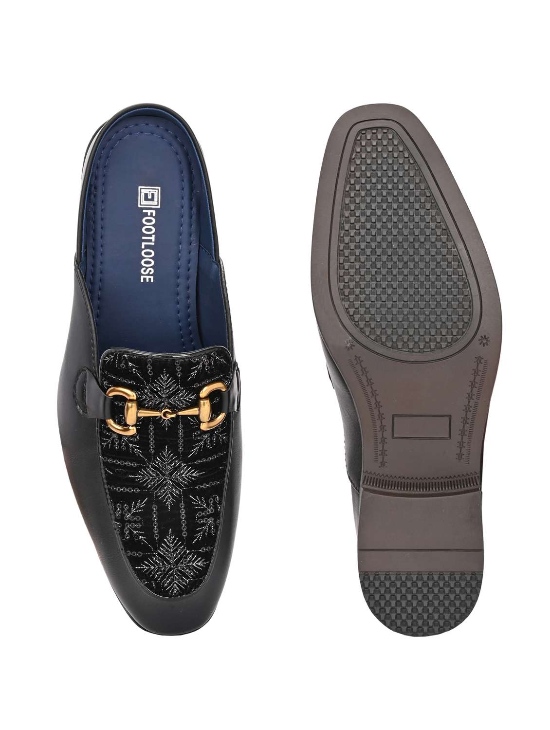 men black slip on mule - 22107643 - Standard Image - 5