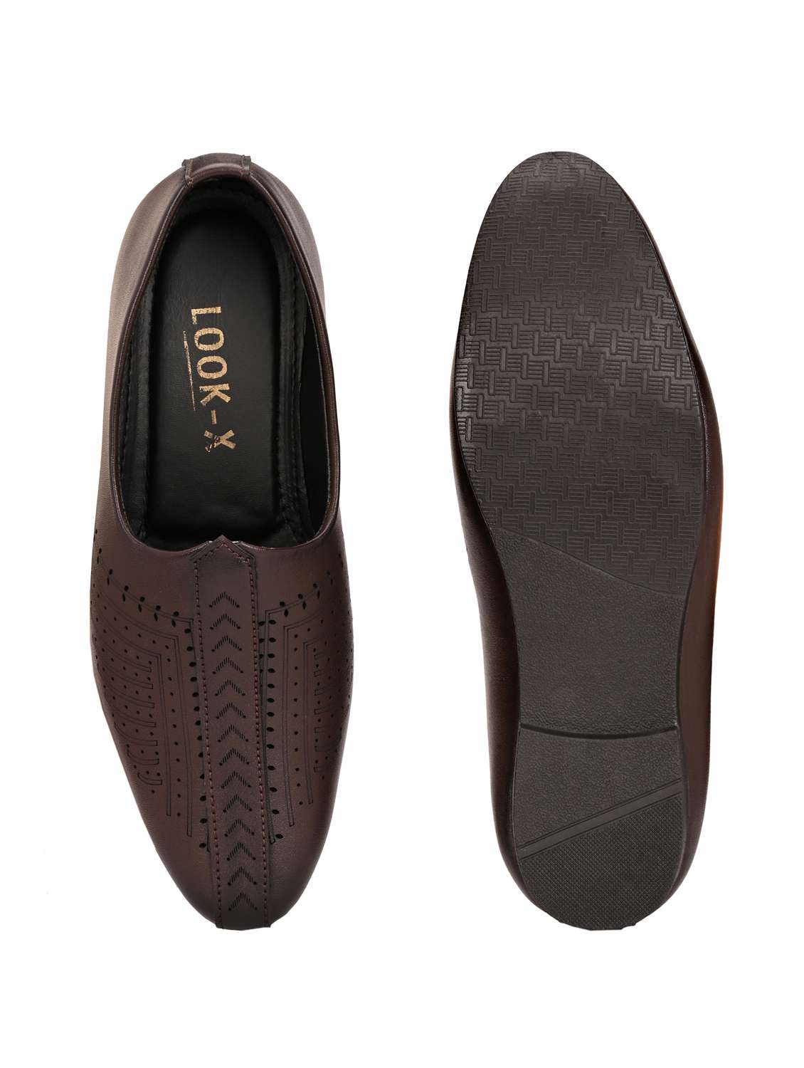 men brown slip on juti - 22107645 -  Standard Image - 5