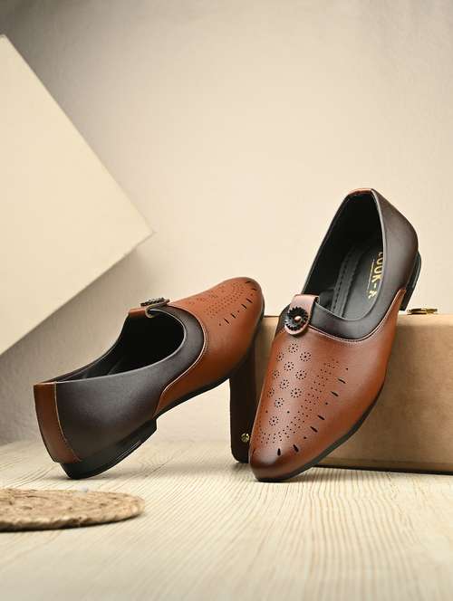 men tan slip on juti - 22107648 -  Standard Image - 0