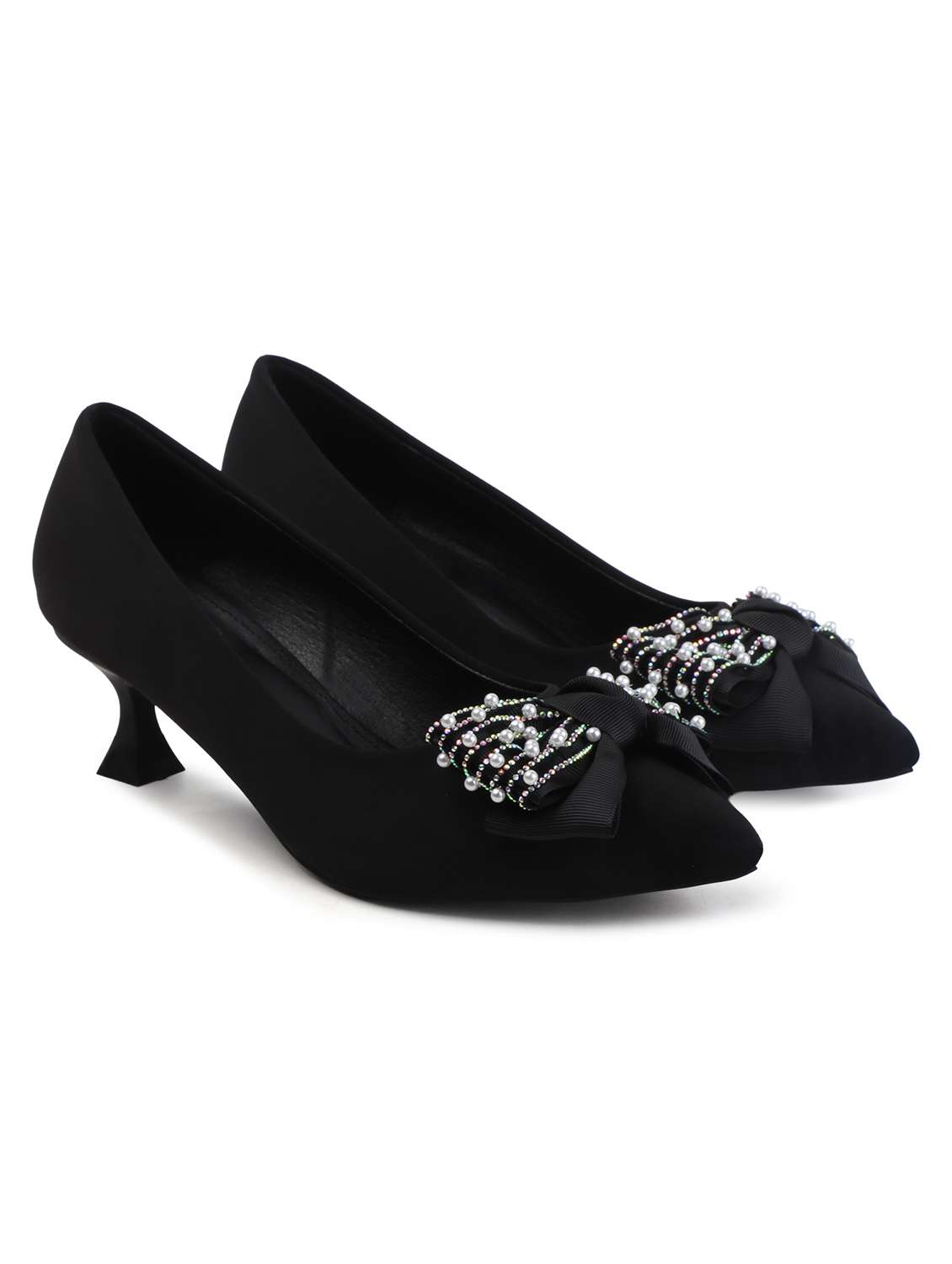 women black slip on pump - 22107649 - Standard Image - 3