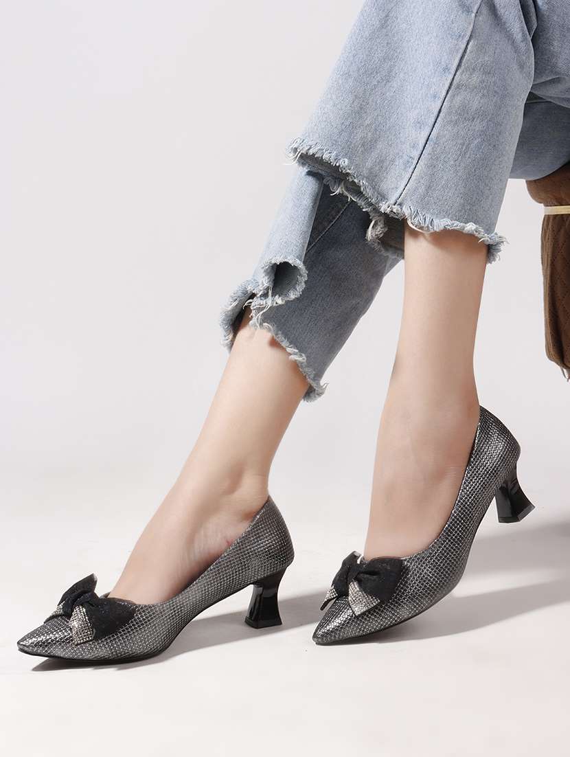women black slip on pump - 22107653 - Standard Image - 5