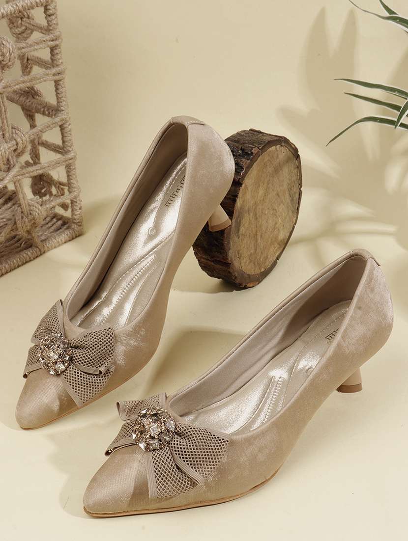 women beige slip on pump - 22107656 -  Zoom Image - 0